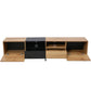 Modern TV Stand with 2 Cabinets & Open Storage Compartment, for TVs up to 85''