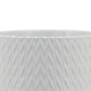 8" CHEVRON PLANTER W/ STAND, WHITE