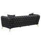 Black Tufted 3 Seater Sofa Sofa