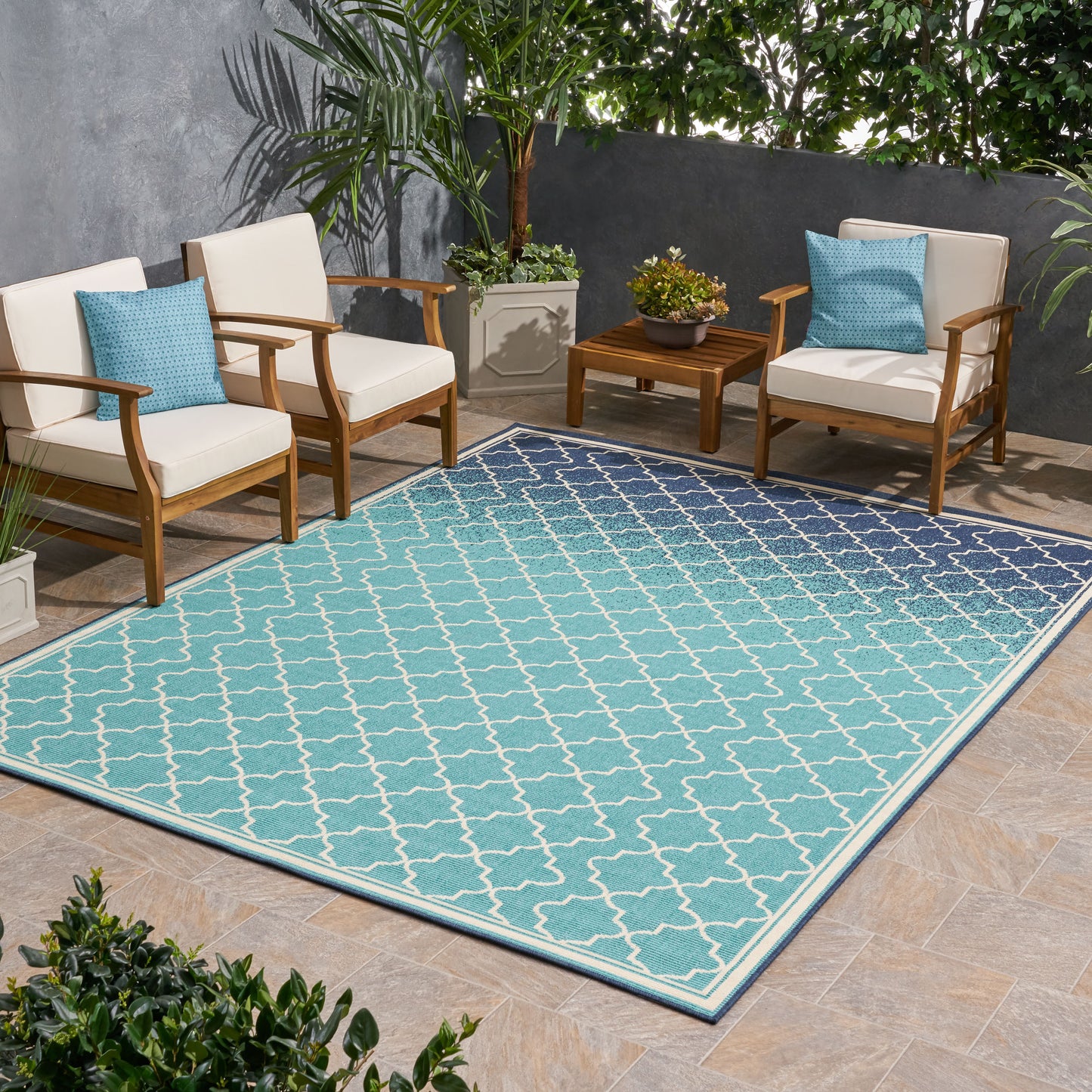 7'10" X 10' Outdoor Lounge Area Rug