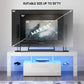 Modern Entertainment Center with LED with Flip Door, Glass Shelf, and High-Gloss Finish For up to 55" TV's