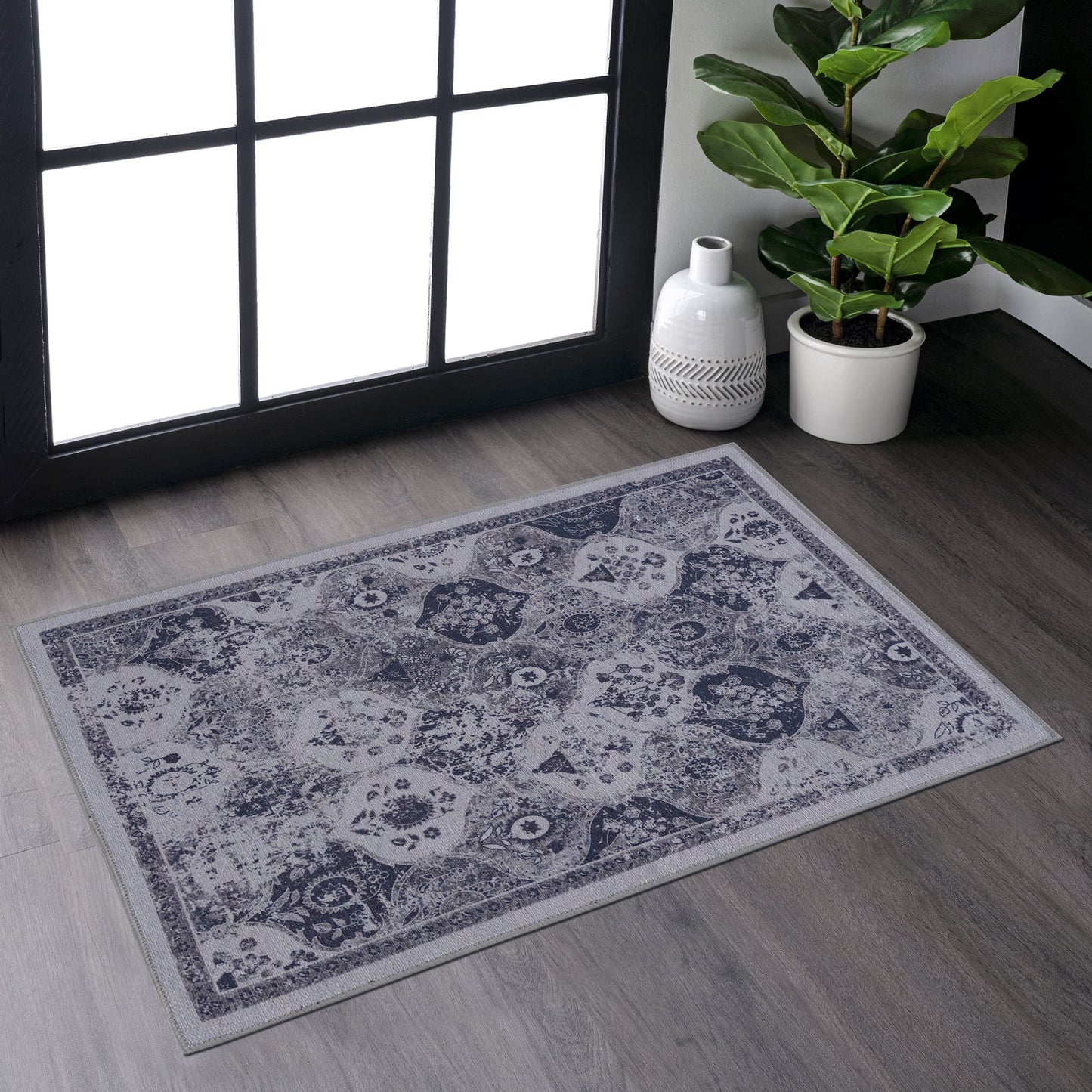 2x3 Machine Washable Low-Pile Area Rug