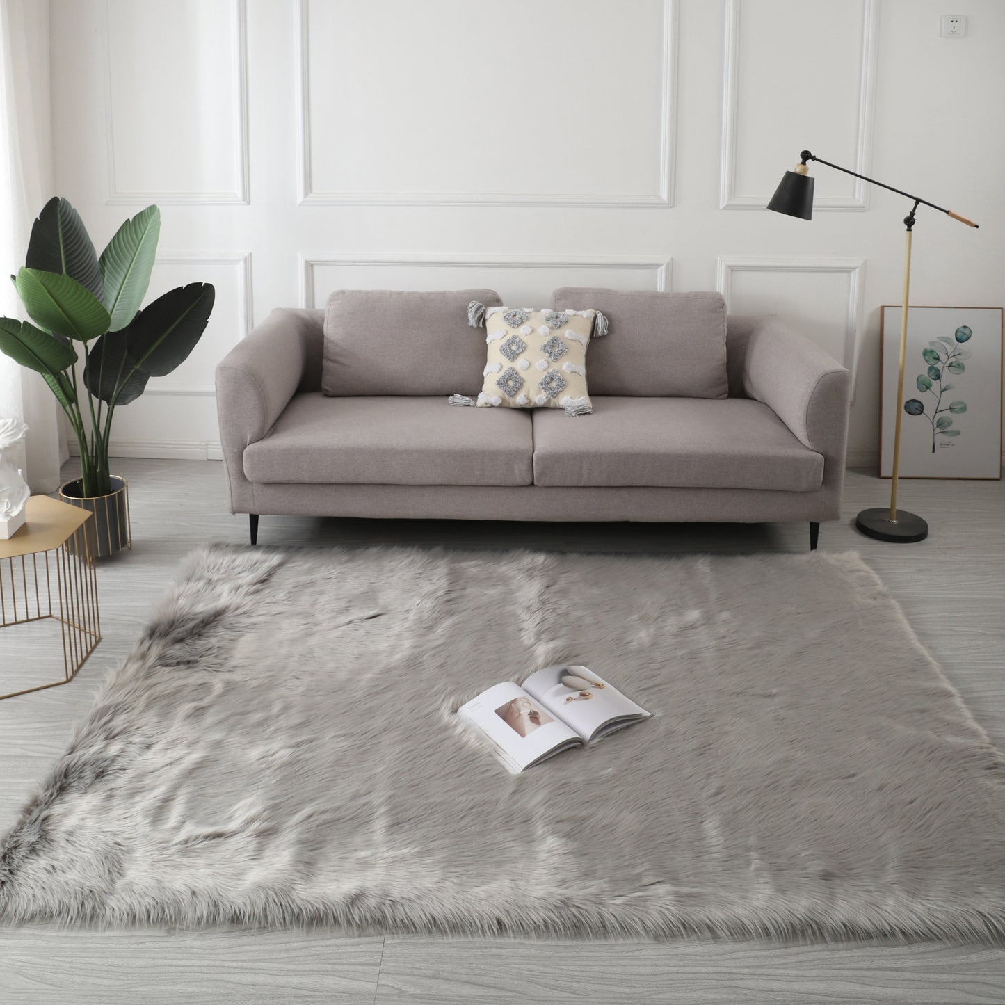 Ultra Soft Fluffy Faux Fur Sheepskin Area Rug