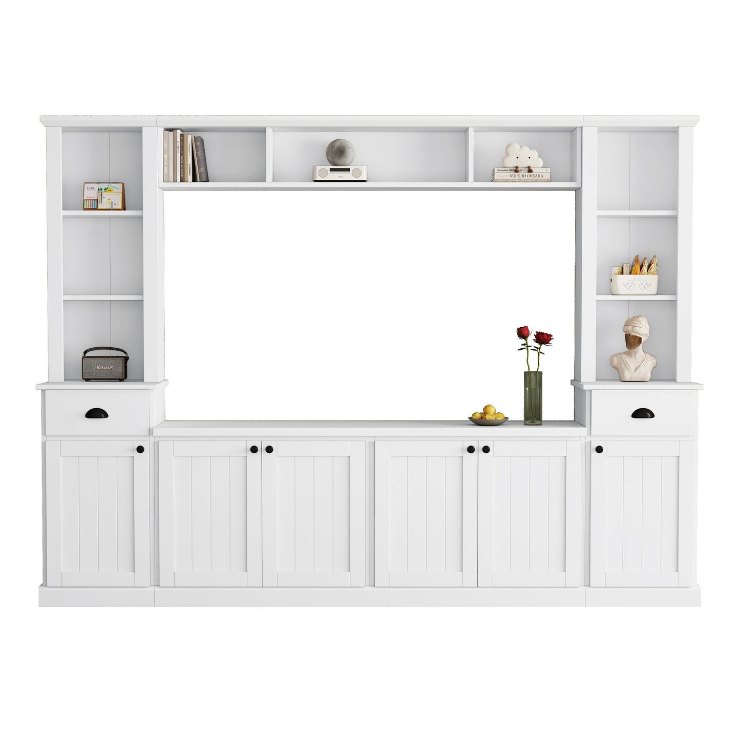 Home Entertainment Wall Unit For up to 75'' TV's   - (Adjustable Shelves)