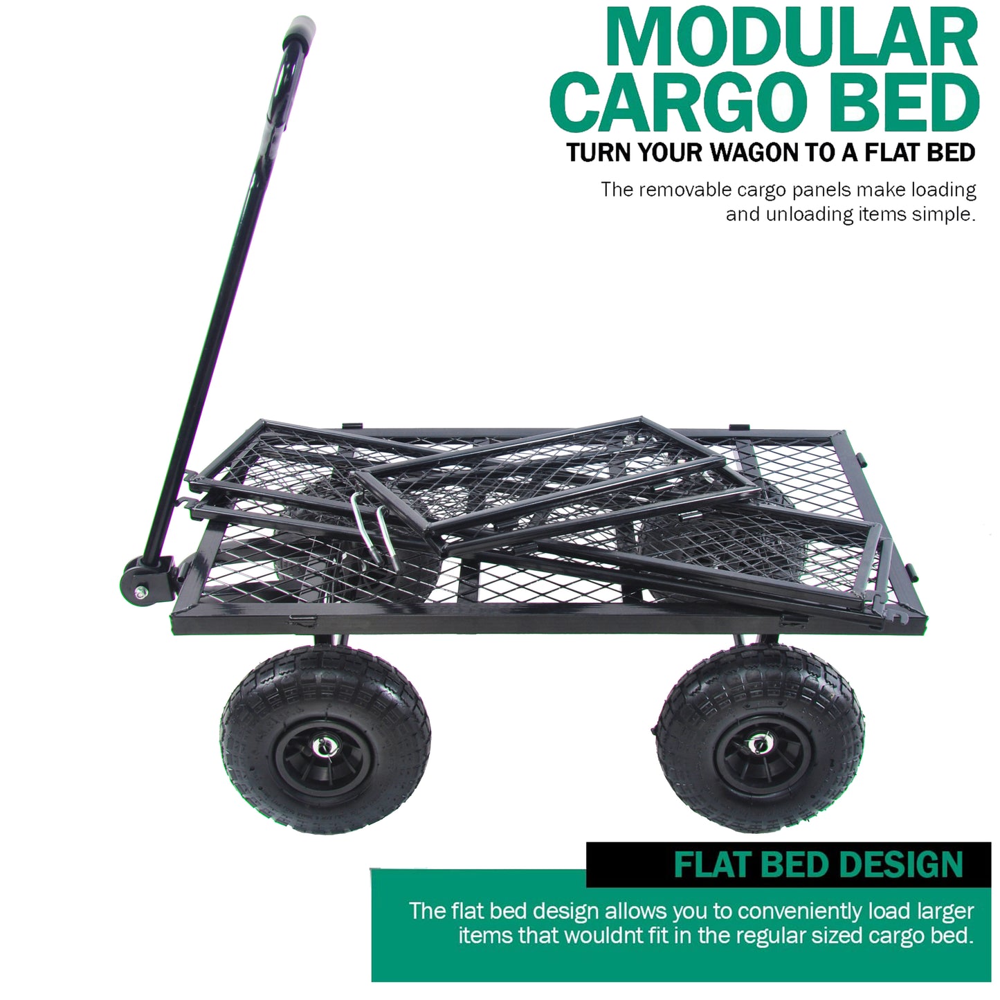 Wagon Cart Garden cart trucks make it easier to transport firewood TC1840BKG