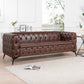 Traditional Square Arm Removable Cushion 3 seater Sofa