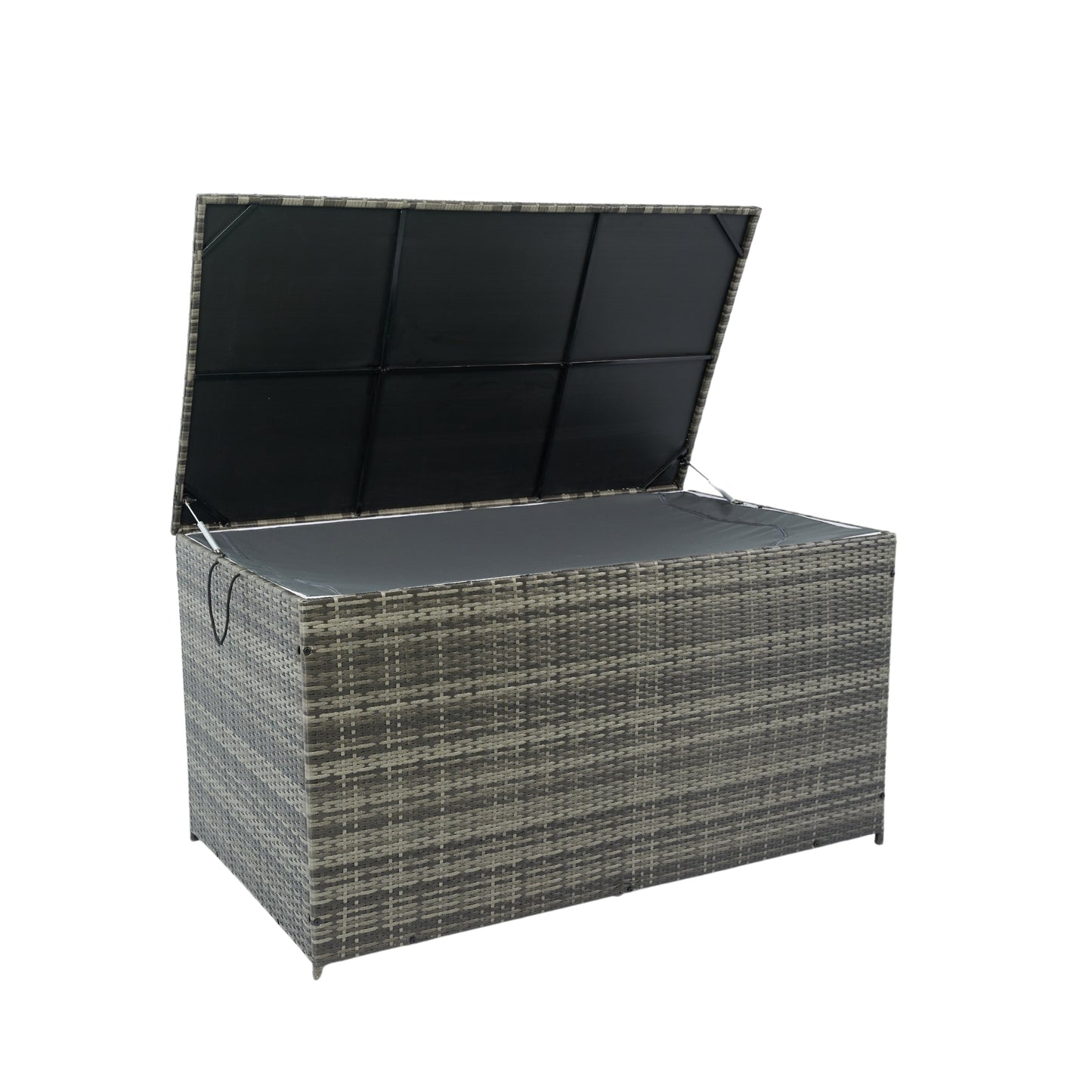 Outdoor Storage Box, 200 Gallon Wicker Patio Deck Boxes with Lid, Outdoor Cushion Storage for Kids Toys, Pillows, Towel