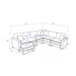 L Shaped 6-Seat Sofa Couch with Chaise Sectional