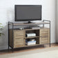 TV Stand in Rustic Oak & Black Finish For up to 50" TV's