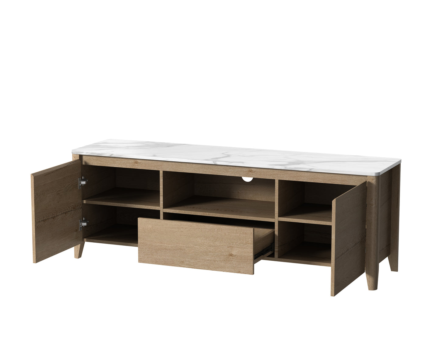 Modern TV stand with LED Lights & Storage, for Up to 80" TV's