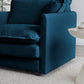 Chenille Fabric Two-Seater Sofa with 1 Footrest