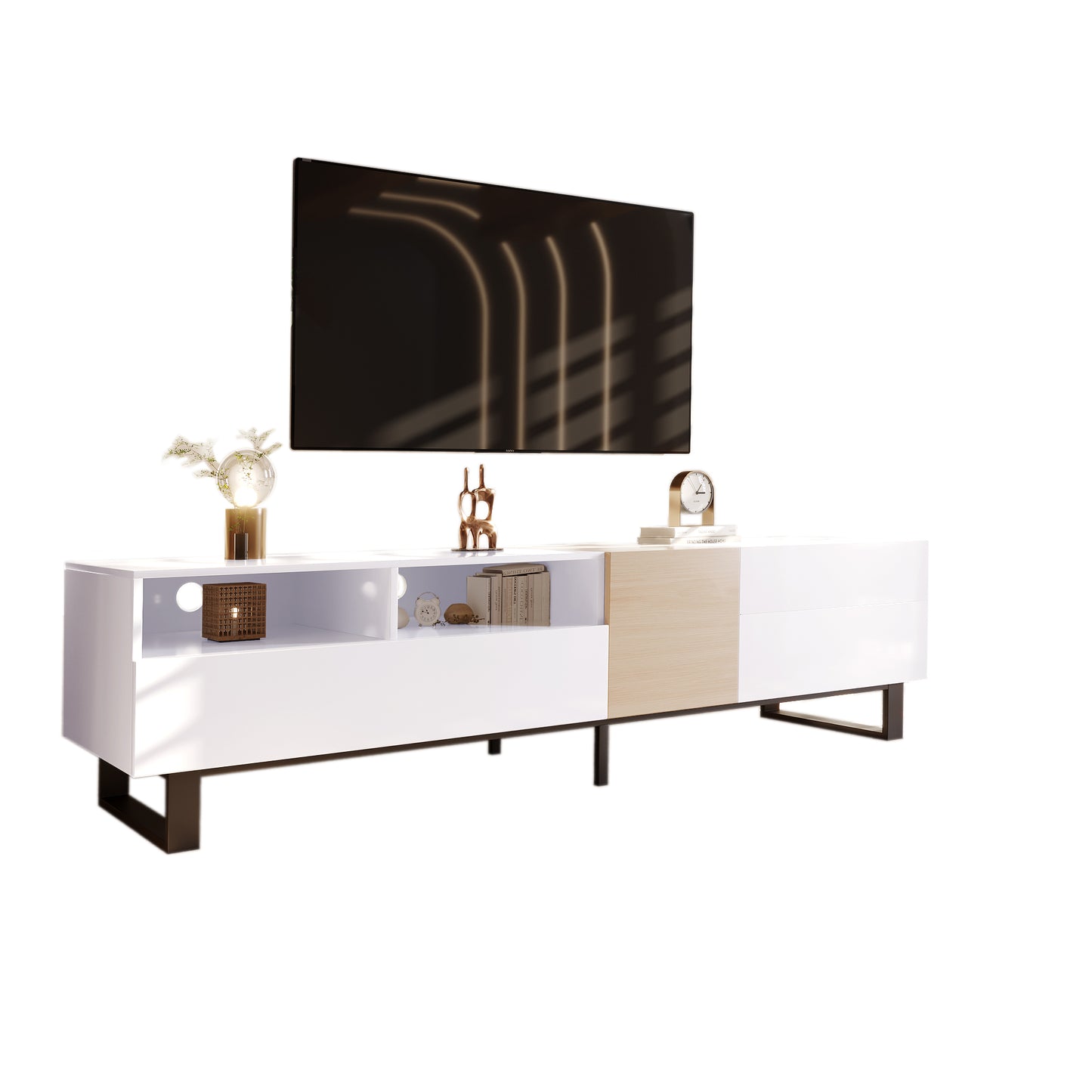 Modern TV Stand for up to 80'' TV's with Storage