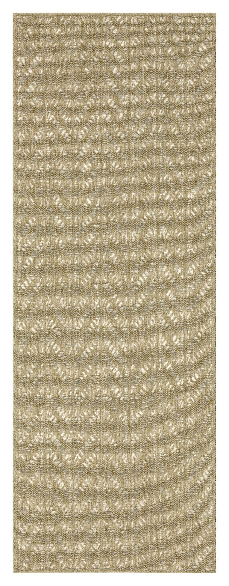 2 ft. 7 in. x 7 ft. 3 in. Jute/White Indoor-Outdoor Area Rug