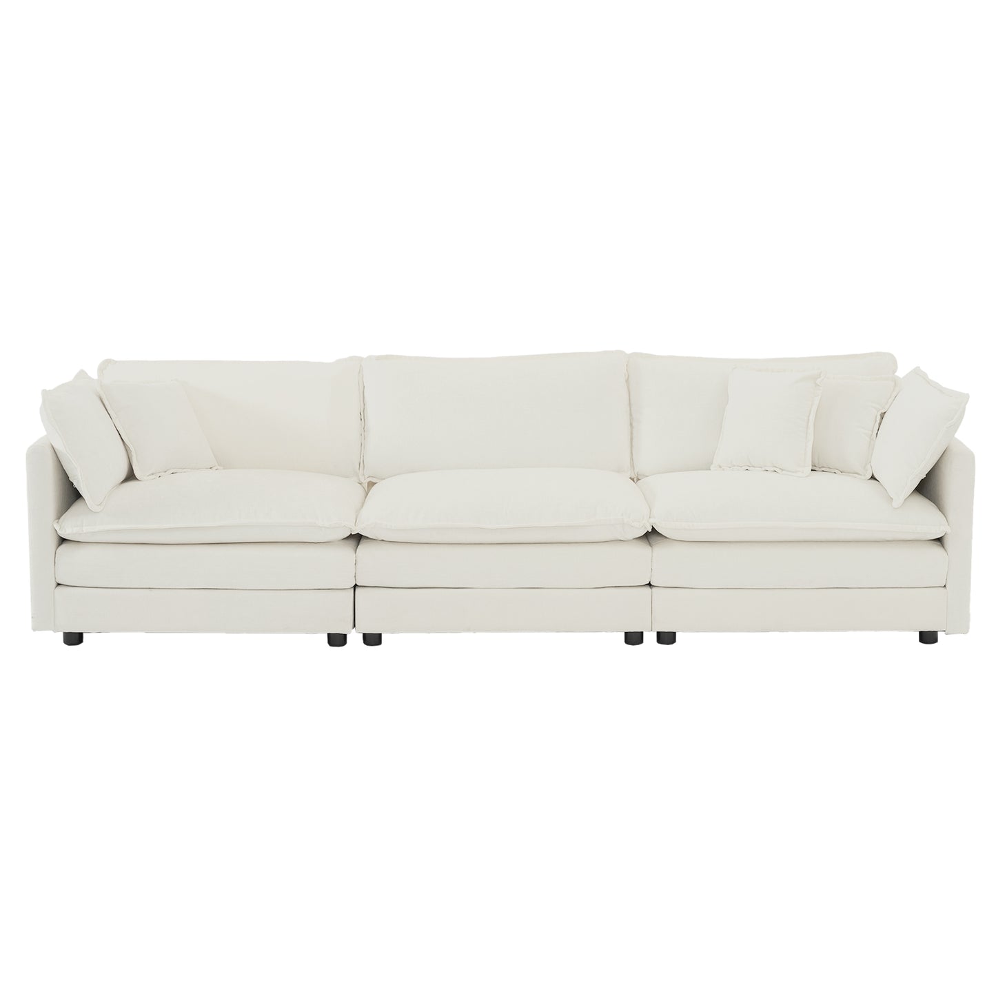 Modular Oversized L Shaped Sectional Sofa With Reversible Ottoman