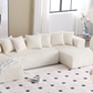 Corduroy U-Shaped Sectional with Chaise