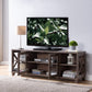 Entertainment Center with Four Side Shelves and Transparent Center For up to 55" TV's