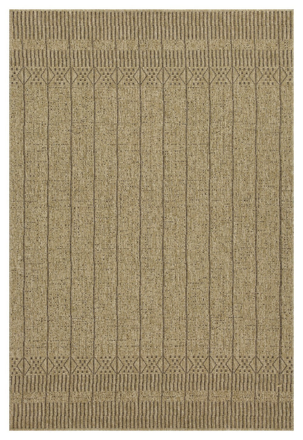 2 ft. 7 in. x 7 ft. 3 in. Jute/Black Indoor-Outdoor Area Rug