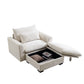 Corduroy Modular Sofa with Storage Ottoman