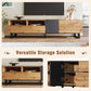 Modern TV Stand with Double Storage and Drop-Down Doors For up to 80'' TV's