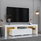 Modern White LED TV Stand with 20 Color Options & Remote Control For up to 70" TV's