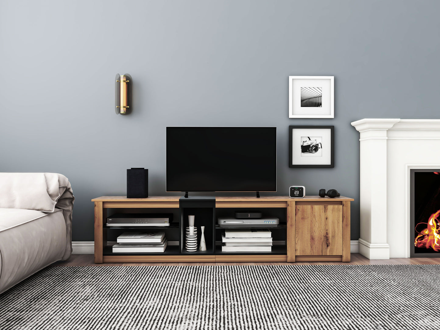 Modern TV Stand with LED Light For up to 80'' TV's