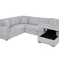 Oversized Corduroy Sectional With USB Charging Ports