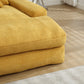 Chenille Fabric 2-Seater Lazy Sofa with 5 Back Pillows