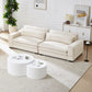 Mid-Century Sofa Couch Modern Upholstered Couch for Livingroom,Bedroom, Apartment, Home Office Beige