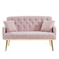 Pink Fabric 2 Seater Sofa