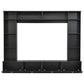 ON-TREND Large Wall Unit Entertainment Center with Bookshelves for TVs Up to 78'', Modern TV Console with Cabinets and Open Shelves, 4-in-1 TV Stand with Golden Handles, Black, 104.2''W*81.2''H