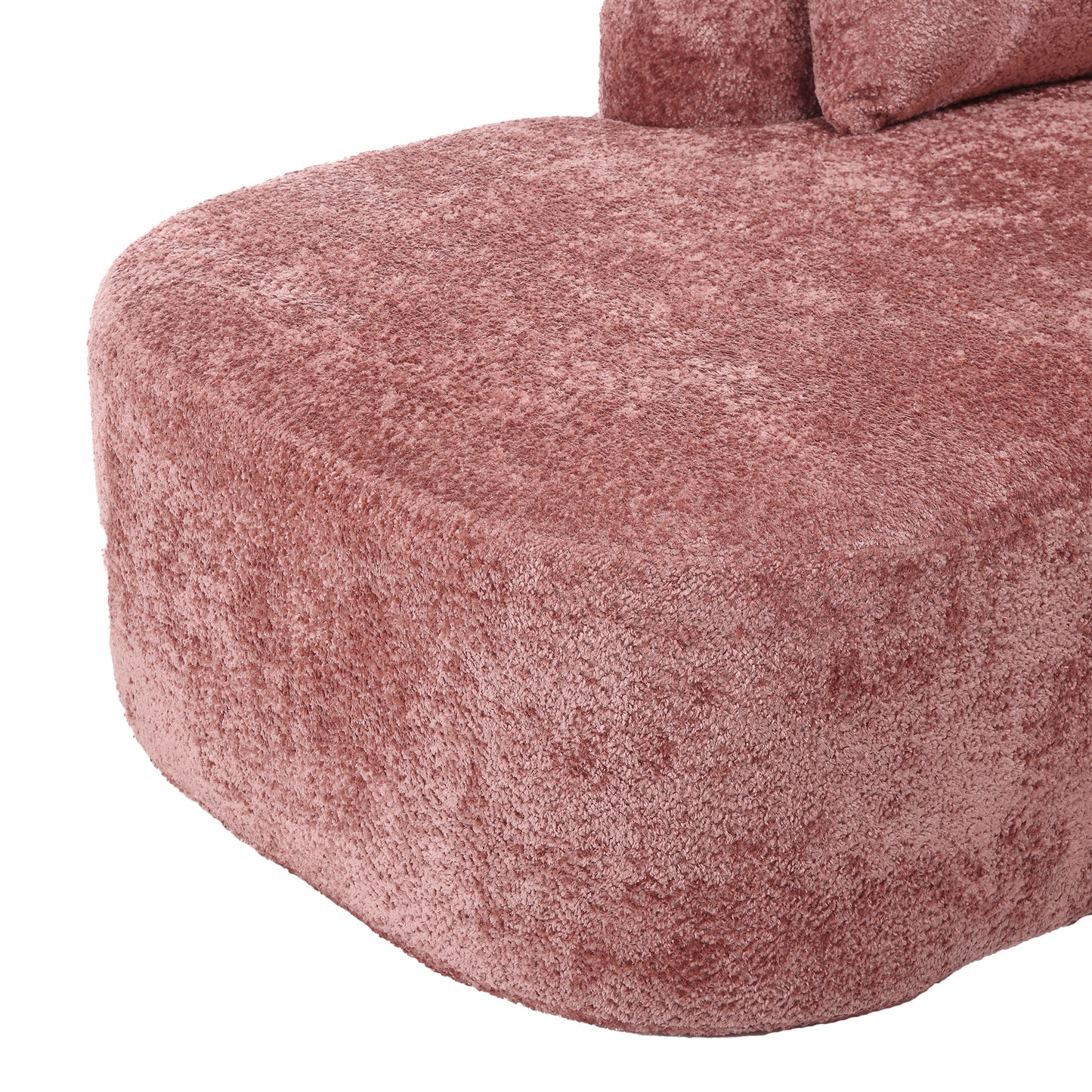 COOLMORE Boucle Sofa 3 Seater for Living Room Oversized Comfy Sofa L-Shape Sofa Couch with Chaise Home Furniture Sleeper Sectional Sofa for Apartment, Office Left Hand Facing (Pink)