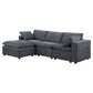 Modular Sectional Sofa with Reversible Chaise and Ottomans - 4-Seat