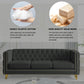 Velvet Tufted Square Arm Couch with Metal Legs - 2PCS