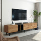 Modern TV Stand with 3 Doors For up To 80'' TV's