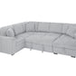 Oversized Corduroy Sectional With USB Charging Ports