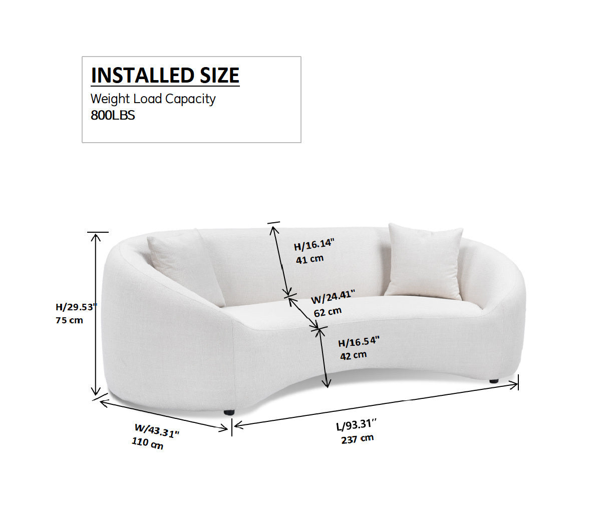 Minimalist Curved Sofa