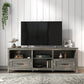 TV Stand with 2 Drawers and 4 High-Capacity Storage Compartment for up to 60" TV's - Black Pine