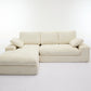 L Shaped 2 - Piece Corduroy Sectional