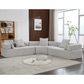 Oversized Semicircular Modular Sofa, Grey