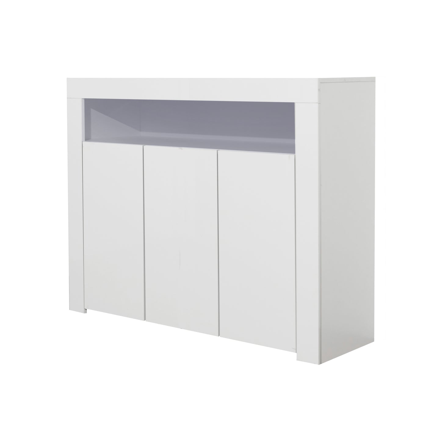 Sideboard Storage Cabinet with Muti- Colored LED Light & 3- Doors