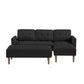 Right Facing L-shape Sofa Chaise Lounge with Ottoman Bench