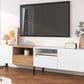 Modern TV Stand with 2 Cabinets & Open Storage Compartment for up to 85'' TV's