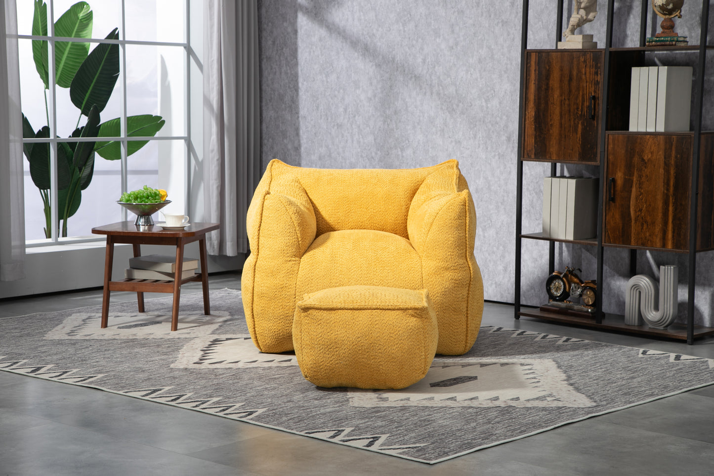 Bean Bag Kids Chair with Footstool