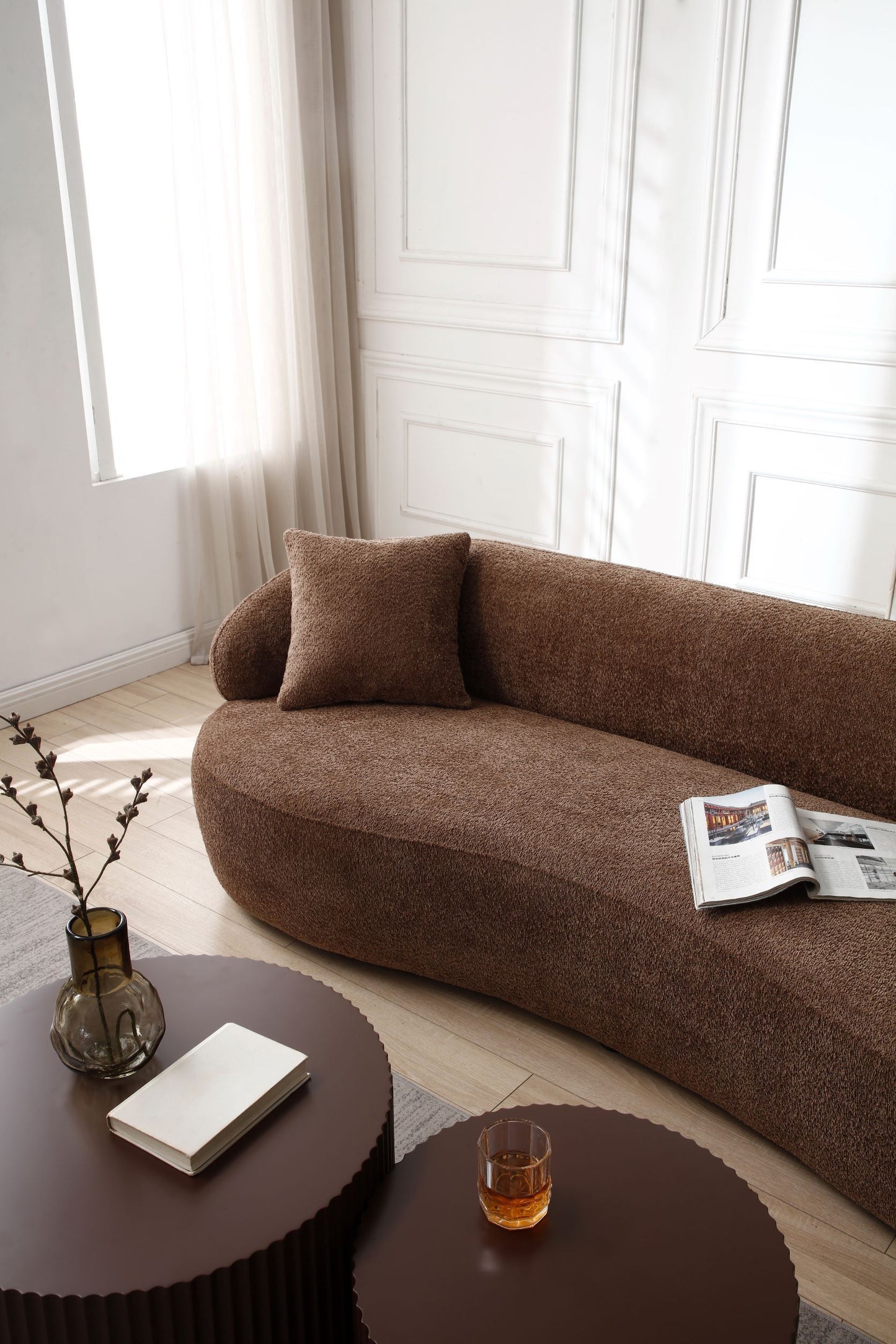 Mid Century Modern Curved Cloud Couch