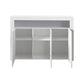 Sideboard Storage Cabinet with Muti- Colored LED Light & 3- Doors