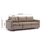 3-Seat Modular Sectional Sofa with 2 Ottomans