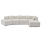 Minimalist 140" L-Shape Couch , 4 Seater , No Assembly Required