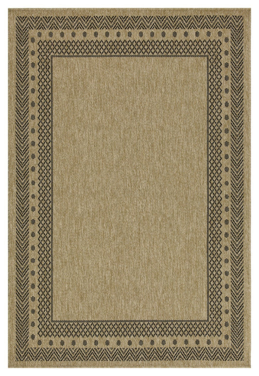 5 ft. 3 in. x 7 ft. 3 in. Jute/Black Indoor-Outdoor Area Rug