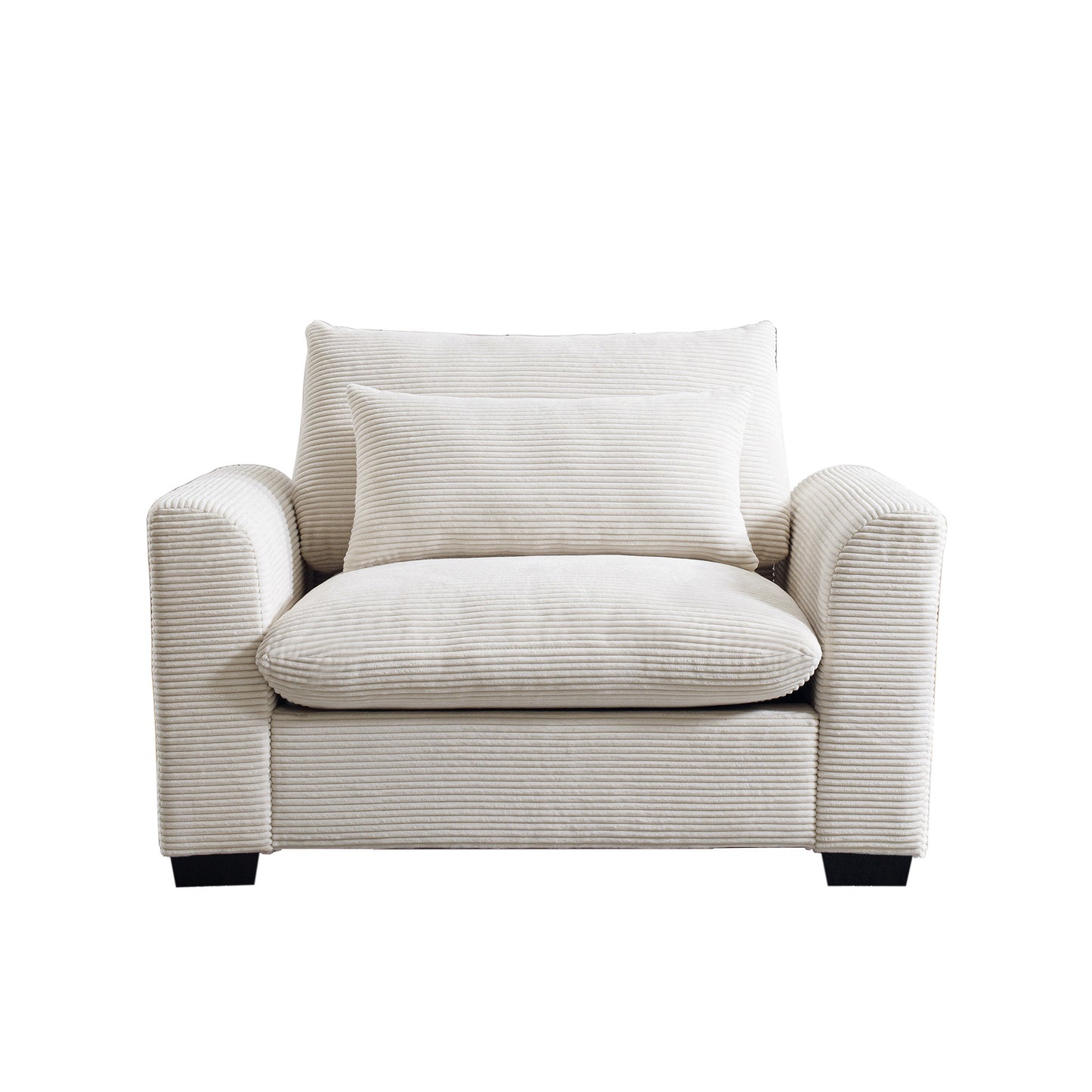 Corduroy Deep-Seat Accent Chair