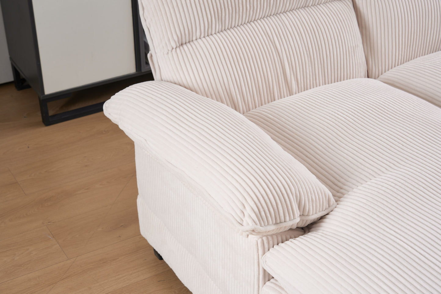 U-Shape Modular Corduroy Sofa - 2 Single Seats & 2 Chaises for Ultimate Comfort